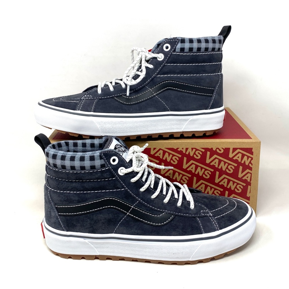 VANS SK8-Hi MTE-1 High Top Plaid Gray Suede Women's Size Sneakers VN0A5HZYGYW - Picture 5 of 10